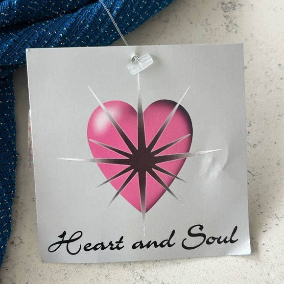 NWT 90s Blue Metallic Dress Heart and Soul Small Vintage Sleeveless Y2K USA Made - Picture 5 of 7